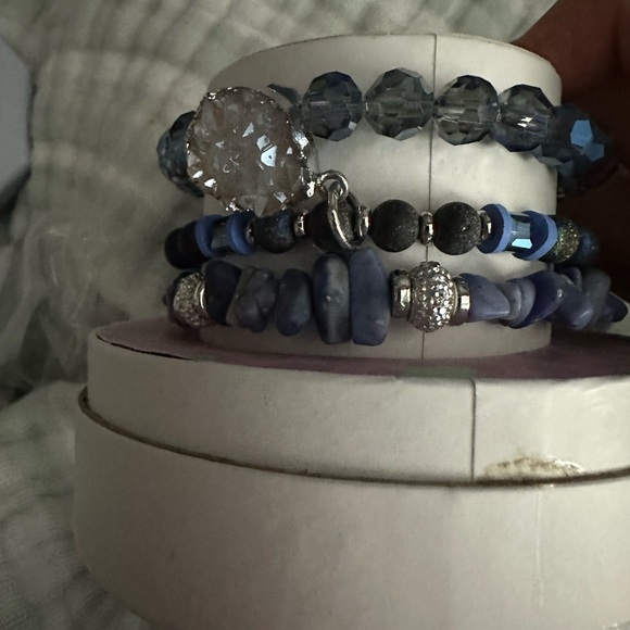 Denim Druzy stack - Picture 2 of 2